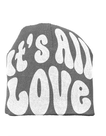 It's All Love Beenie Hat - Gray